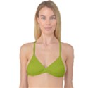 Polka Dot Green Yellow Reversible Tri Bikini Top View3