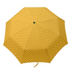 Polka Dot Orange Yellow Folding Umbrellas by Mariart