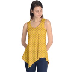 Polka Dot Orange Yellow Sleeveless Tunic by Mariart