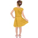 Polka Dot Orange Yellow Kids  Short Sleeve Dress View2