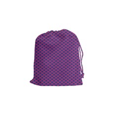 Polka Dot Purple Blue Drawstring Pouches (small)  by Mariart