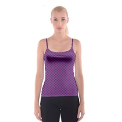 Polka Dot Purple Blue Spaghetti Strap Top by Mariart