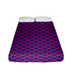 Polka Dot Purple Blue Fitted Sheet (full/ Double Size) by Mariart