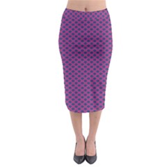 Polka Dot Purple Blue Midi Pencil Skirt by Mariart