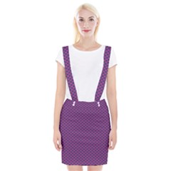 Polka Dot Purple Blue Suspender Skirt by Mariart