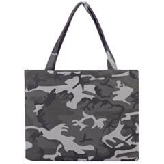 Initial Camouflage Grey Mini Tote Bag by Mariart