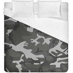 Initial Camouflage Grey Duvet Cover (king Size) by Mariart