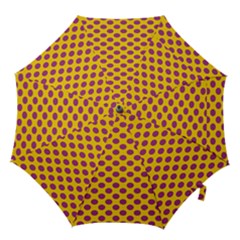 Polka Dot Purple Yellow Hook Handle Umbrellas (small) by Mariart