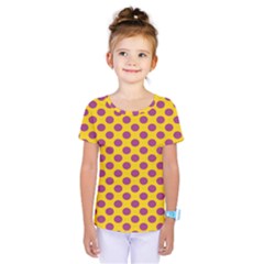 Polka Dot Purple Yellow Kids  One Piece Tee