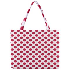 Polka Dot Red White Mini Tote Bag by Mariart