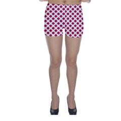 Polka Dot Red White Skinny Shorts