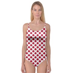 Polka Dot Red White Camisole Leotard  by Mariart