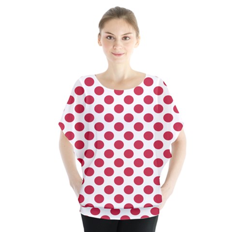 Polka Dot Red White Blouse by Mariart