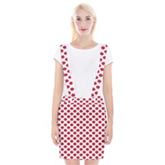 Polka Dot Red White Suspender Skirt