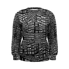 Plaid Black White Women s Sweatshirt by Mariart