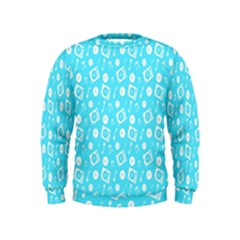 Record Blue Dj Music Note Club Kids  Sweatshirt by Mariart