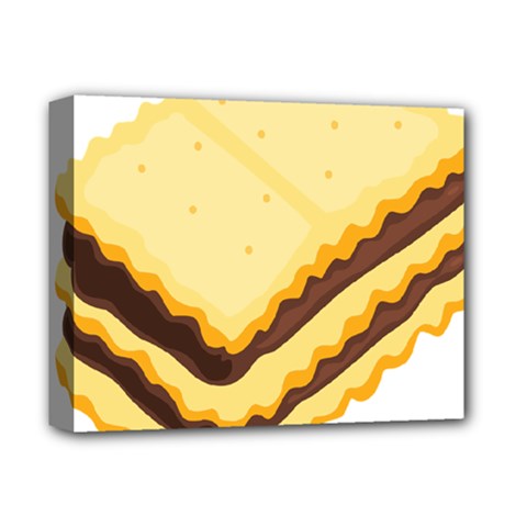 Sandwich Biscuit Chocolate Bread Deluxe Canvas 14  X 11  by Mariart