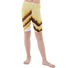 Sandwich Biscuit Chocolate Bread Kids  Mid Length Swim Shorts by Mariart