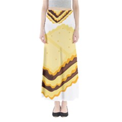 Sandwich Biscuit Chocolate Bread Maxi Skirts by Mariart