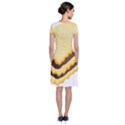 Sandwich Biscuit Chocolate Bread Short Sleeve Front Wrap Dress View2