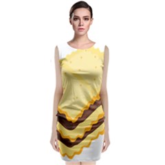 Sandwich Biscuit Chocolate Bread Sleeveless Velvet Midi Dress by Mariart