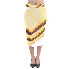 Sandwich Biscuit Chocolate Bread Velvet Midi Pencil Skirt by Mariart