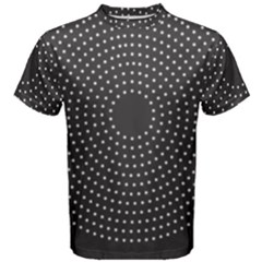 Round Stitch Scrapbook Circle Stitching Template Polka Dot Men s Cotton Tee by Mariart