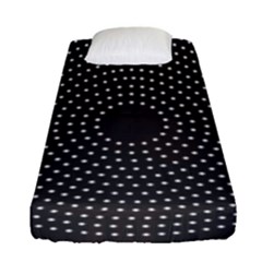 Round Stitch Scrapbook Circle Stitching Template Polka Dot Fitted Sheet (single Size) by Mariart