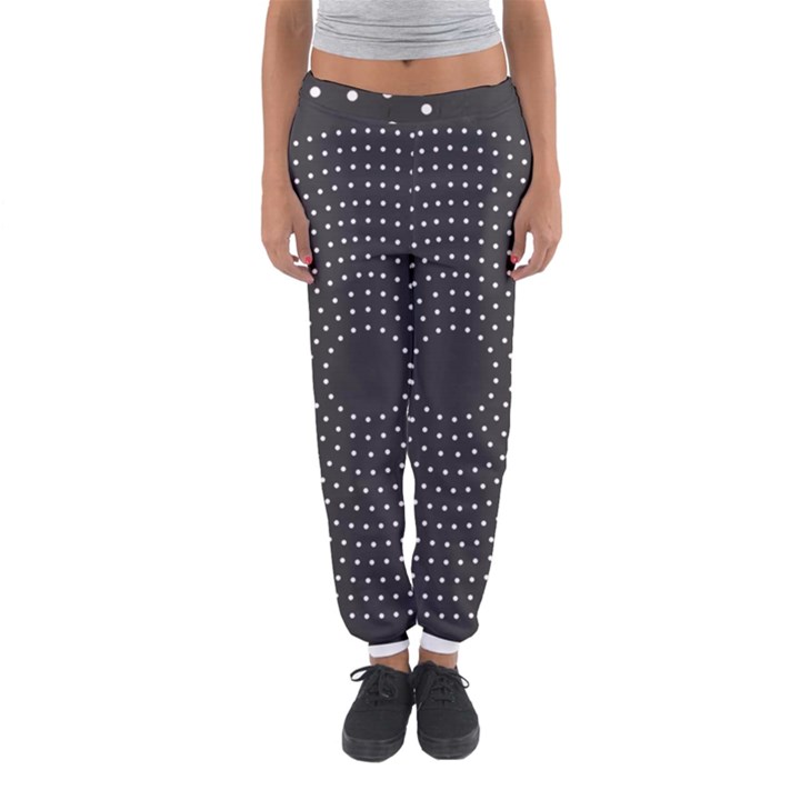 Round Stitch Scrapbook Circle Stitching Template Polka Dot Women s Jogger Sweatpants