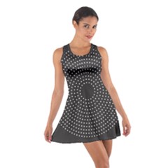 Round Stitch Scrapbook Circle Stitching Template Polka Dot Cotton Racerback Dress by Mariart