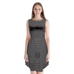 Round Stitch Scrapbook Circle Stitching Template Polka Dot Sleeveless Chiffon Dress   by Mariart