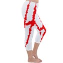 Scratches Claw Red White H Capri Winter Leggings  View3