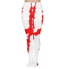 Scratches Claw Red White H Women s Tights by Mariart