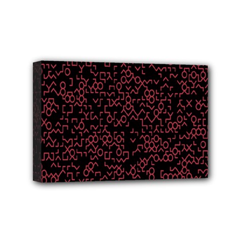 Random Red Black Mini Canvas 6  X 4  by Mariart