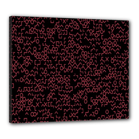 Random Red Black Canvas 24  X 20  by Mariart