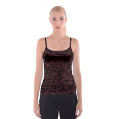 Random Red Black Spaghetti Strap Top by Mariart