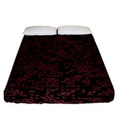 Random Red Black Fitted Sheet (king Size) by Mariart