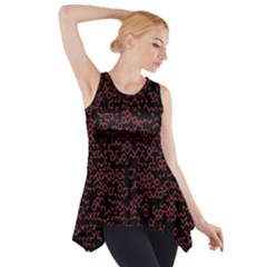 Random Red Black Side Drop Tank Tunic