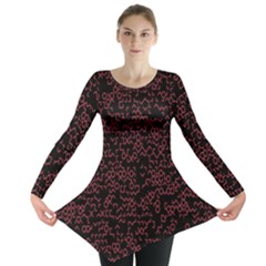 Random Red Black Long Sleeve Tunic  by Mariart