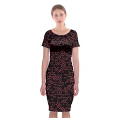 Random Red Black Classic Short Sleeve Midi Dress by Mariart