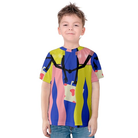 Shake Hands Kids  Cotton Tee by Mariart