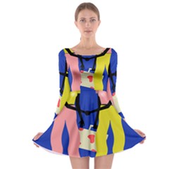 Shake Hands Long Sleeve Skater Dress by Mariart