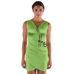 Sign Green The Wrap Front Bodycon Dress by Mariart