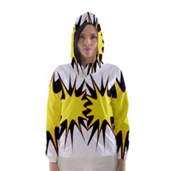 Spot Star Yellow Black White Hooded Wind Breaker (women) by Mariart