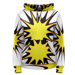 Spot Star Yellow Black White Women s Pullover Hoodie by Mariart