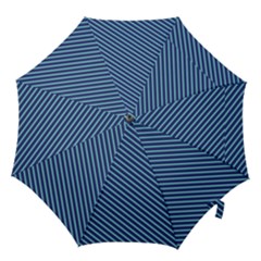 Striped  Line Blue Hook Handle Umbrellas (medium) by Mariart