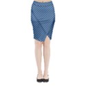 Striped  Line Blue Midi Wrap Pencil Skirt View1