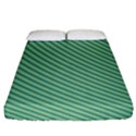 Striped Green Fitted Sheet (California King Size) View1