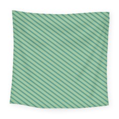 Striped Green Square Tapestry (large) by Mariart