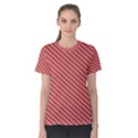 Striped Purple Orange Women s Cotton Tee View1